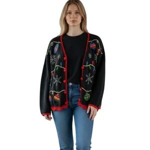 Nutcracker Womens‎ Sweater Vintage Beaded Embroidered Christmas Holiday Small
